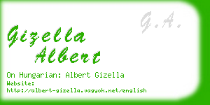 gizella albert business card